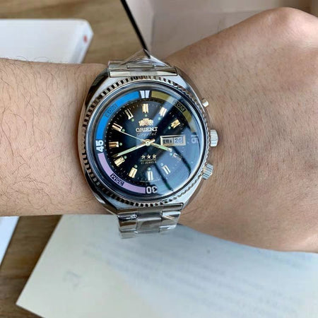 Rainbow Bezel, Zero Batteries: Orient Crystal Automatic Diver