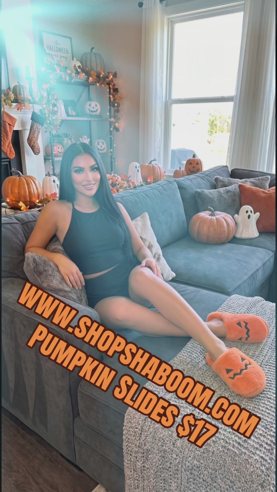 Cute Halloween Pumpkin Slippers